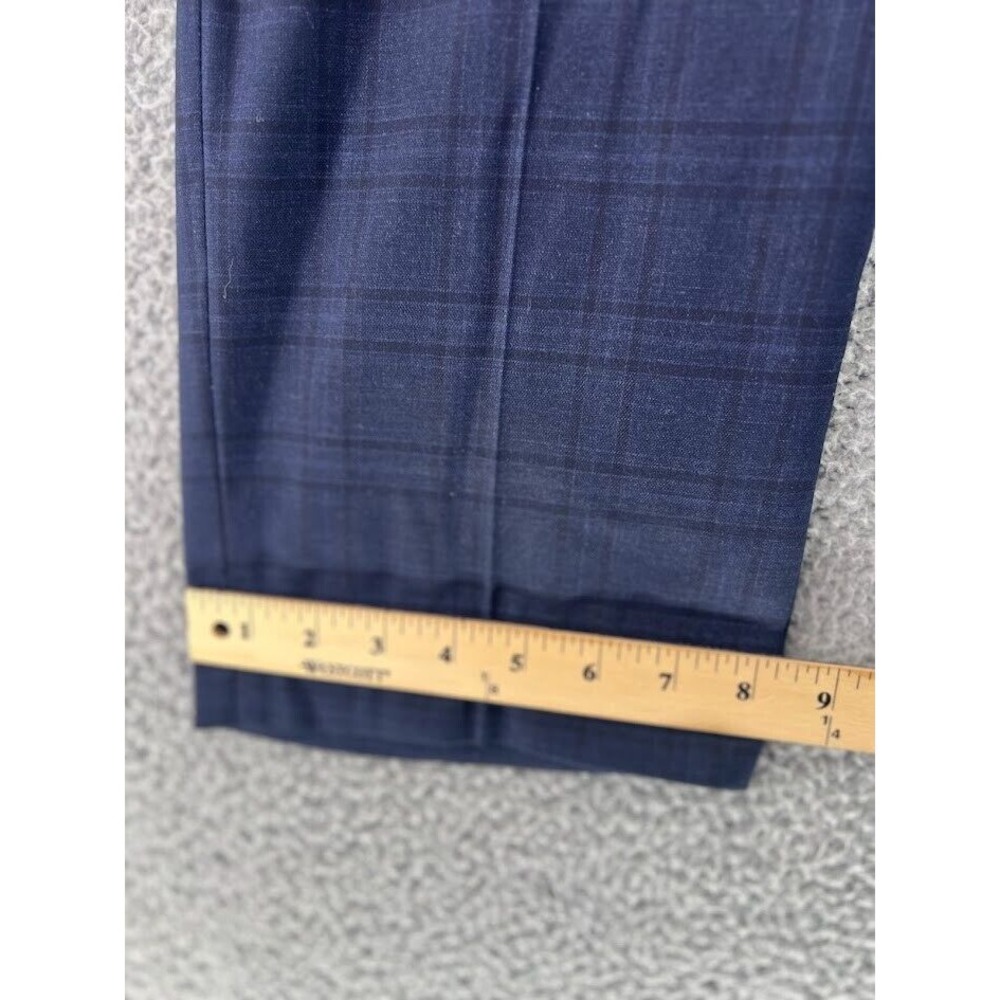 LAUREN RALPH LAUREN Dress Pants Mens 36x27 Plaid‎ Stretch Flat Front Tapered Leg - Picture 8 of 10